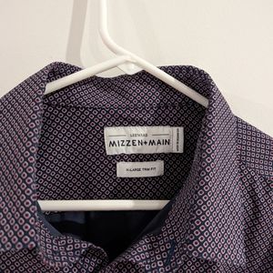 Mizzen and Main Leeward Stretch Button down shirt  XL Trim /Slim cut